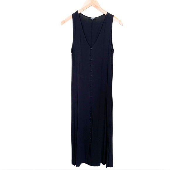 Madewell Heather Button Front Midi Dress. Size small - Picture 4 of 6